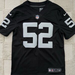 NWOT KHALIL MACK Oakland Raiders Black Nike Stitched Limited Jersey Size Medium